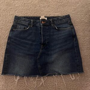 H&M denim mini skirt